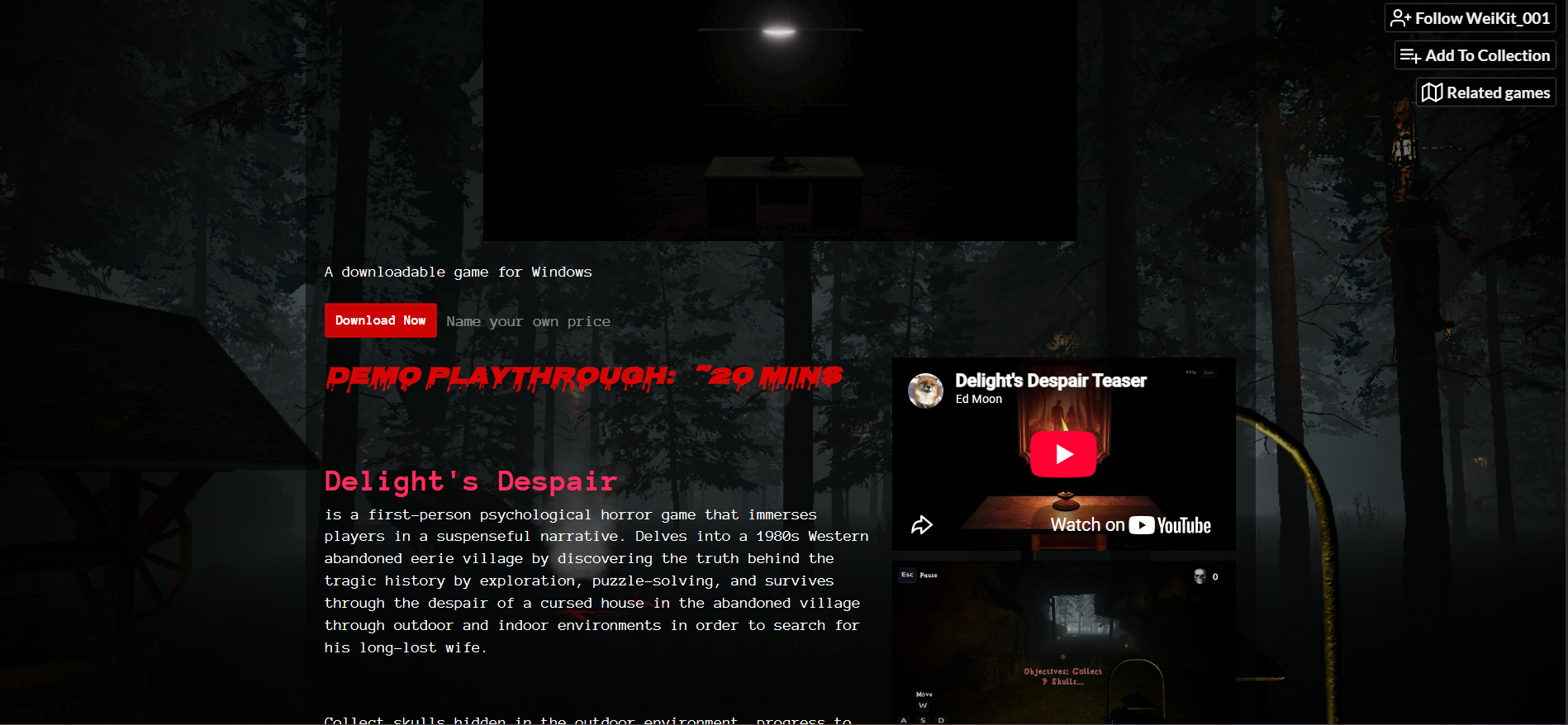Delight's Despair on Itch.io